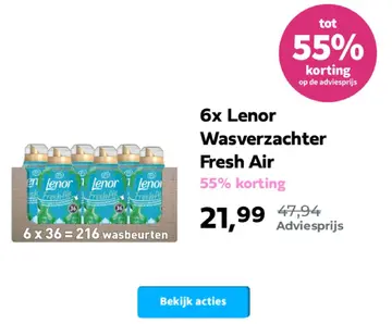 Aanbieding: Lenor Wasverzachter Fresh Air