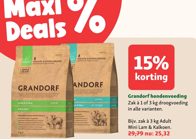 Aanbieding: Grandorf hondenvoeding