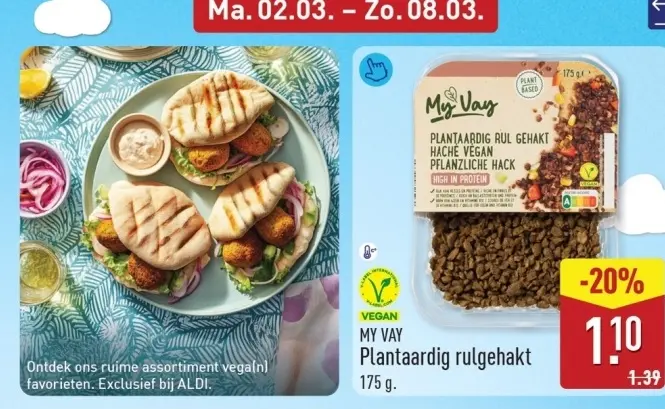 Aanbieding: Plantaardig rul gehakt