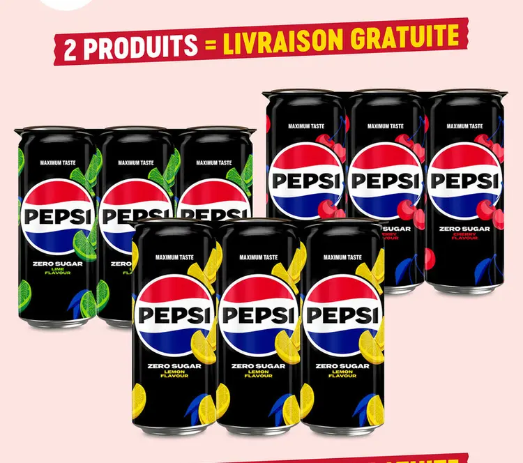 Offre: Pepsi Zero Sugar