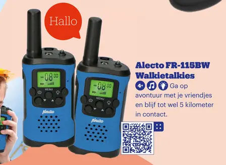 Aanbieding: FR-115BW Walkietalkies