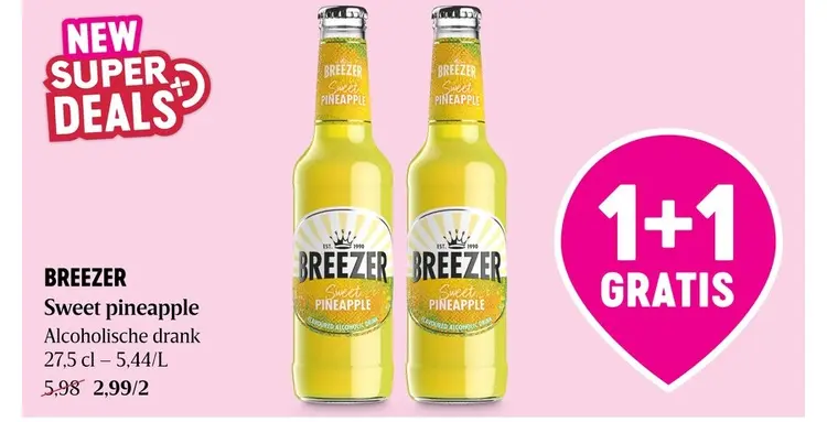 Promotie: Breezer Sweet pineapple