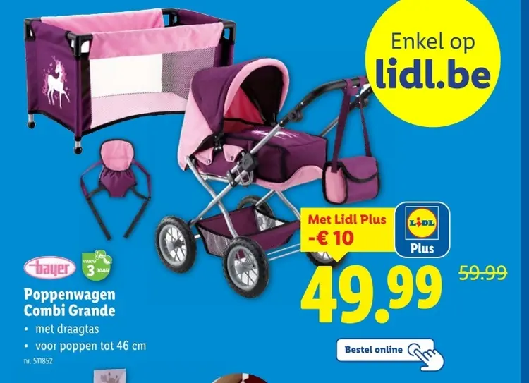 Aanbieding: Poppenwagen Combi Grande