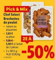 Offre: Brochettes de poulet