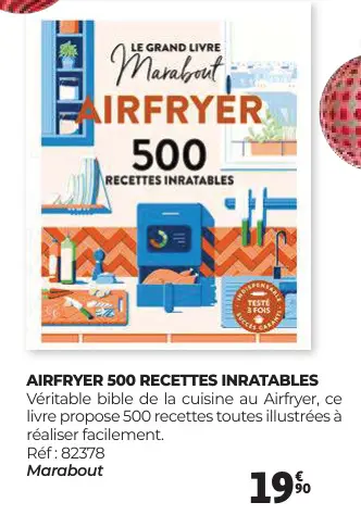 Promotie: Airfryer 500 recettes inratables