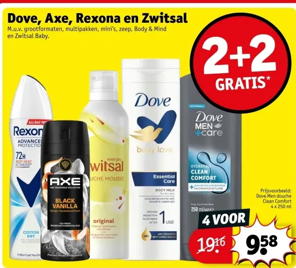 Aanbieding: Dove, Axe, Rexona en Zwitsal
