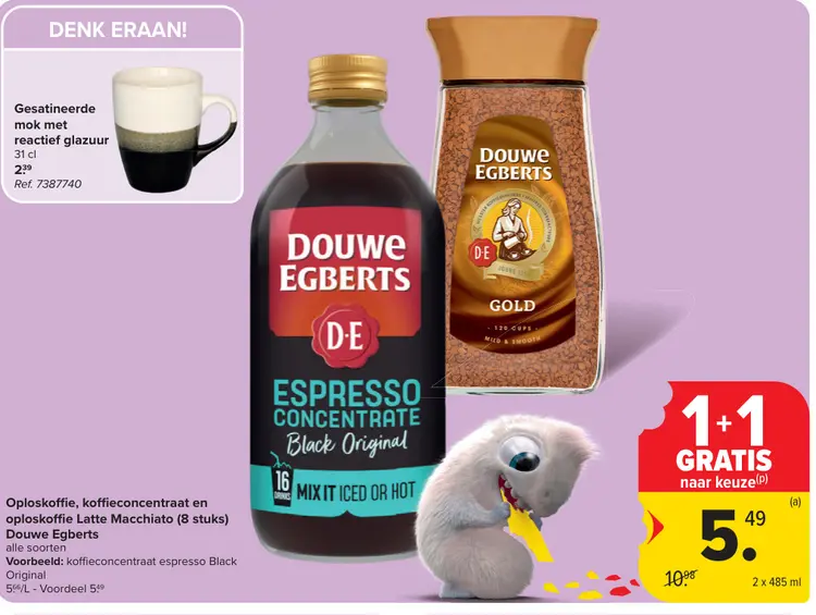 Promotie: Oploskoffie, koffieconcentraat en oploskoffie