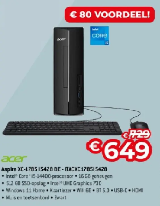 Promotie: Aspire XC-1785 I5428 BE - ITACXC178515428