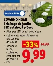 Offre: Éclairage de jardin LED solaire