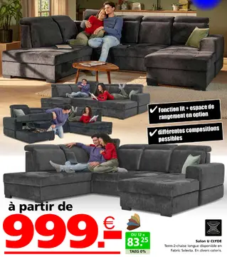 Offre: Salon U CLYDE