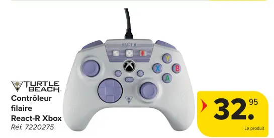 Offre: Contrôleur filaire React-R Xbox