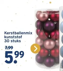 Aanbieding: Kerstballenmix kunststof
