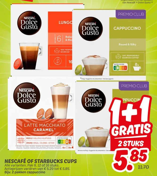 Aanbieding: Nescafé of STARBUCKS cups