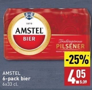 Aanbieding: AMSTEL 6 - pack bier