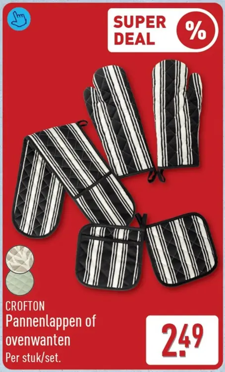 Aanbieding: Pannenlappen of ovenwanten