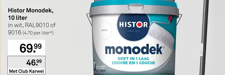 Aanbieding: Histor Monodek 10 liter