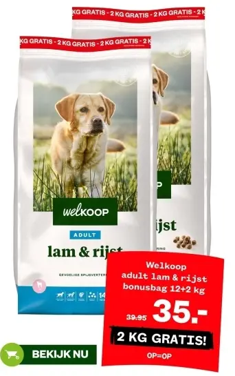 Aanbieding: adult lam & rijst bonusbag