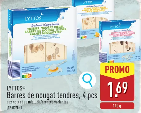 Offre: Barres de nougat tendres