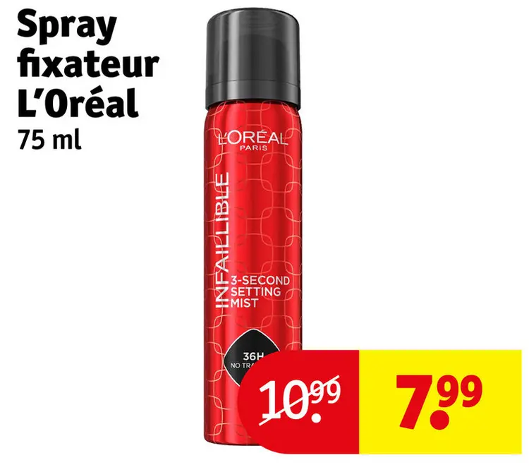 Offre: Spray fixateur