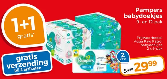 Aanbieding: Pampers babydoekjes
