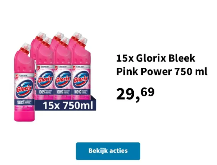 Promotie: Glorix Bleek Pink Power