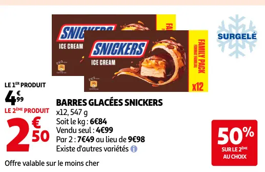 Promotie: Barres glacées
