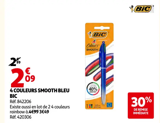 Offre: 4 couleurs smooth bleu