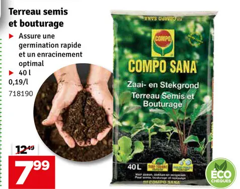 Offre: Terreau semis et bouturage