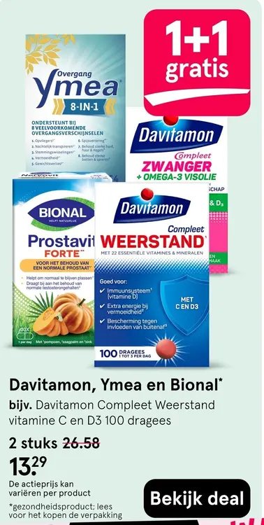 Aanbieding: Davitamon, Ymea en Bional