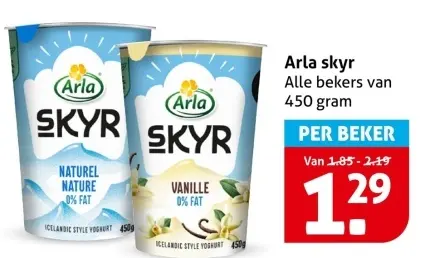 Aanbieding: Skyr alle bekers van 450 gram