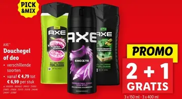 Aanbieding: AXE Douchegel of deo