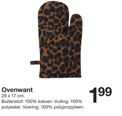 Aanbieding: Ovenwant