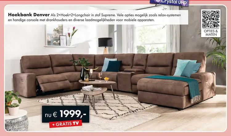 Promotie: Denver hoekbank