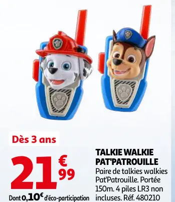 Offre: Talkie walkie Pat' Patrouille