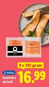 Aanbieding: Zalmfilets op huid