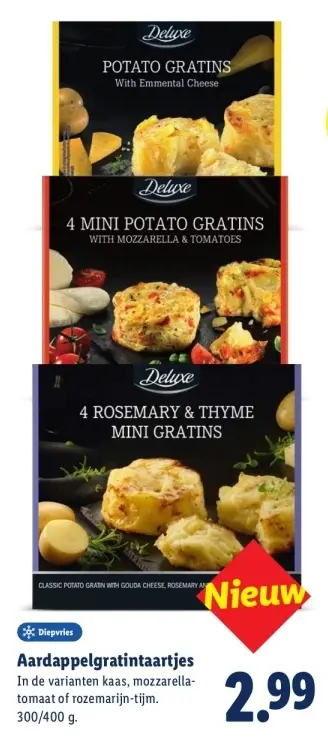 Aanbieding: Aardappelgratintaartjes