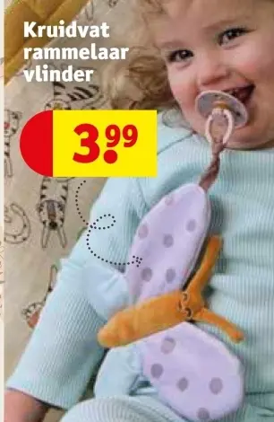 Aanbieding: rammelaar vlinder