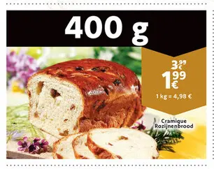 Offre: Cramique Rozijnenbrood