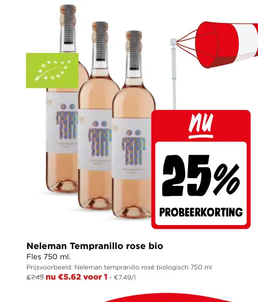 Promotie: Neleman Tempranillo rose bio