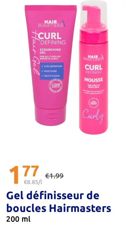 Offre: Hairmasters Gel définisseur de boucles