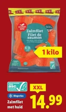 Aanbieding: Zalmfilet met huid