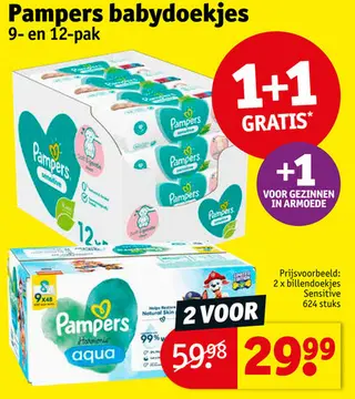 Aanbieding: Pampers babydoekjes