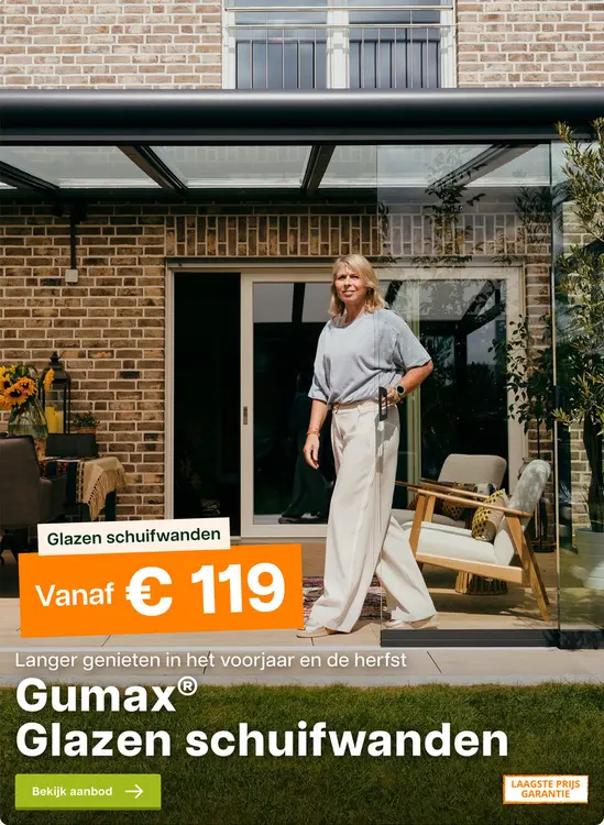 Promotie: Glazen schuifwanden