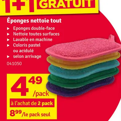Offre: Éponges nettoie tout