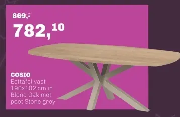 Aanbieding: Eettafel vast