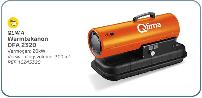 Aanbieding: Qlima warmtekanon dfa 2320