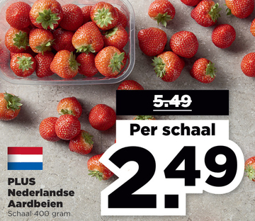 Aanbieding: Nederlandse Aardbeien Schaal