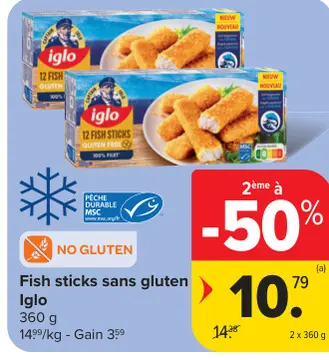 Offre: Fish sticks sans gluten