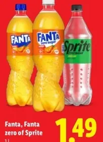 Aanbieding: Fanta, Fanta zero of Sprite