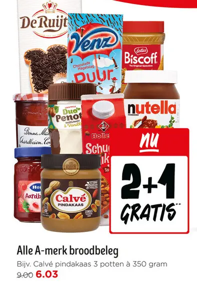 Aanbieding: Alle A-merk broodbeleg